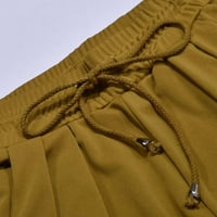 Női nadrág tavaszi nyári egyszínű laza alkalmi nyakkendő derék rugalmas vékony széles lábú Capri női nadrág