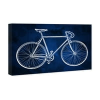 Wynwood Studio Transportation Wall Art vászon nyomtatása 'fixie' kerékpárok - kék, fehér