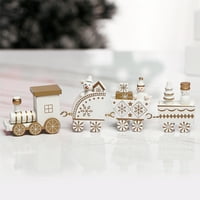 Karácsonyi Fa Vonat Parasztház Rusztikus Gyerekek Ajándék Dekorációk Vintage Kézzel Készített Dekoratív Kézművesség,