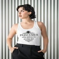 Augusztusban született hercegnők Racerback Tank nők-kép készítette Shutterstock, Női x-kicsi