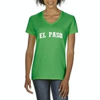 Arti-Női póló V-nyakú Rövid ujjú, akár női méret 3XL-El Paso