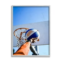 A Stupell Industries Slam Dunk kosárlabda pózos ígéretek kifejezés tervezését, az UNPLASH, 16 20