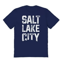 Salt Lake City Utah grafikus haditengerészet Férfi pamut póló