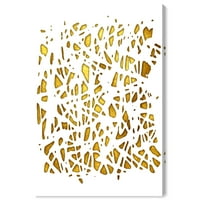 Wynwood Studio Canvas Golden Web Absztrakt Textúrák fal art vászon nyomtatott fehér fém arany 24x36