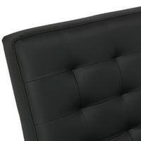 Newel modern Accent szék kevert bőr és króm fém keret króm és fekete