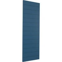 Ekena Millwork 12 W 34 H True Fit PVC Horizontális Slat Modern Style rögzített redőnyök, Kék Kék