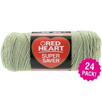 Red Heart Super Saver Fonal - fagyos zöld, 24 többcsomagolás