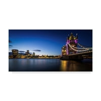 Védjegy képzőművészet 'Tower Bridge 4' vászon művészet Giuseppe Torre