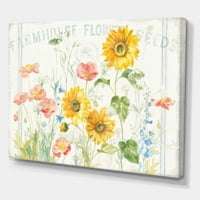 Designart 'Floursack Florals I' virágos & botanikai Galéria-csomagolt vászon