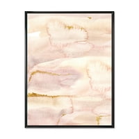 Designart 'pasztell absztrakt bézs rózsaszín és ordítás foltok' modern keretes vászon fali művészet