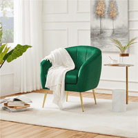 Alden Design Barrel Accent szék arany fém lábakkal, Zöld