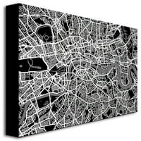 Védjegy Art London Street Map i Canvas Wall Art készítette Michael Tompsett
