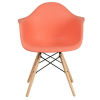 Flash bútorok Alonza sorozat Peach műanyag szék fa lábakkal